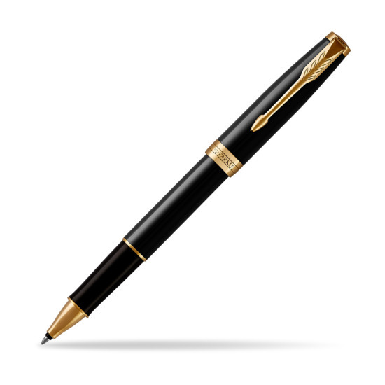 Parker Sonnet Black Lacquer GT Roller
