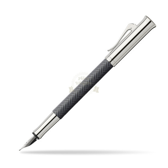 Graf von Faber-Castell Guilloche Ciselé Anthracite Penna Stilografica, "M" Pennino