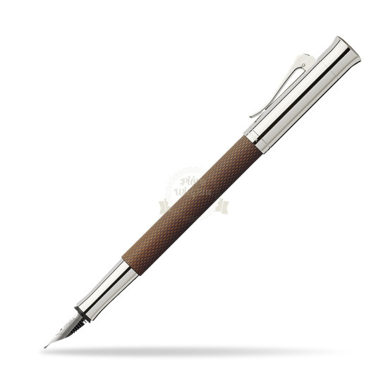 Graf von Faber-Castell Guilloche Cognac Penna Stilografica, "M" Pennino