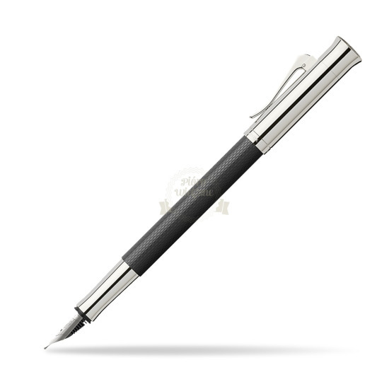Graf von Faber-Castell Guilloche Nero Penna Stilografica, "F" Pennino