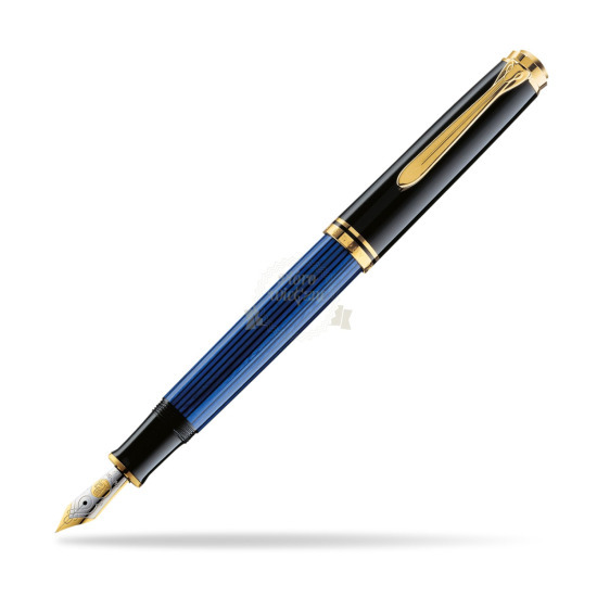Pelikan M600 Souveran "F" Nero-Blu Penna Stilografica