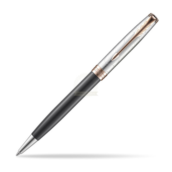 Parker Sonnet Grey Pink PGT 18 K (Strata) Ballpoint Pen