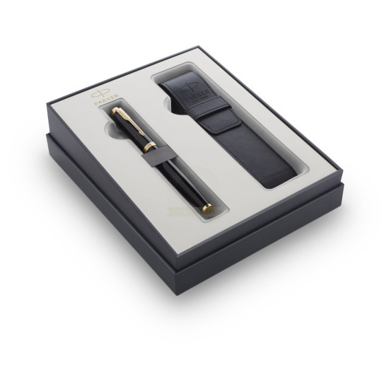Parker IM Black GT Fountain Pen in a gift set with a case