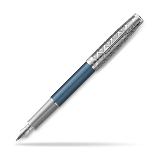 Sonnet Premium Metal & Blue CT Fountain Pen
