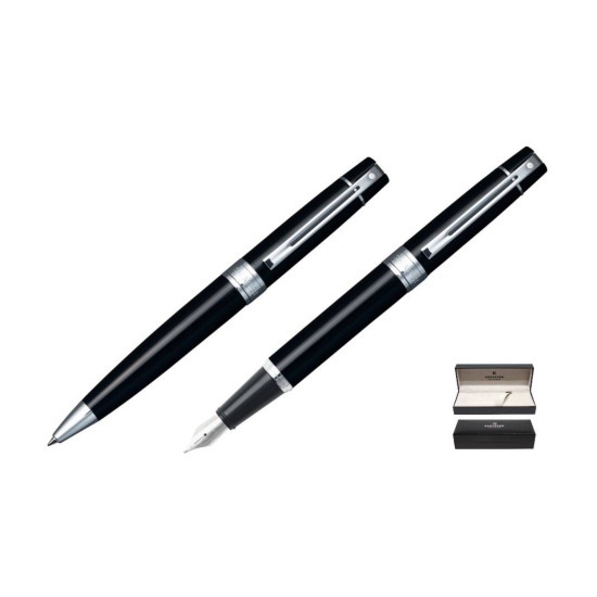 Sheaffer Penna Stilografica + Penna a Sfera Set 300 Nero CT - 9312