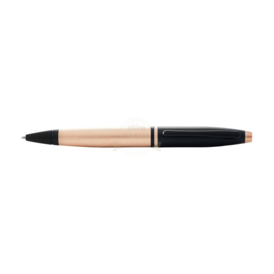 Cross Calais Rose Oro/Nero Lacquer Penna a Sfera