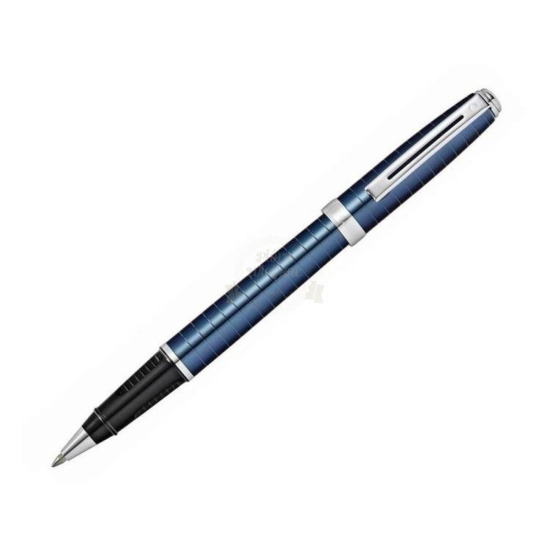 Sheaffer Prelude Blue Lacquer Horizontal Pattern + Chrome details Rollerball Pen