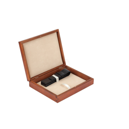 Single Wooden box ecru mahogany
