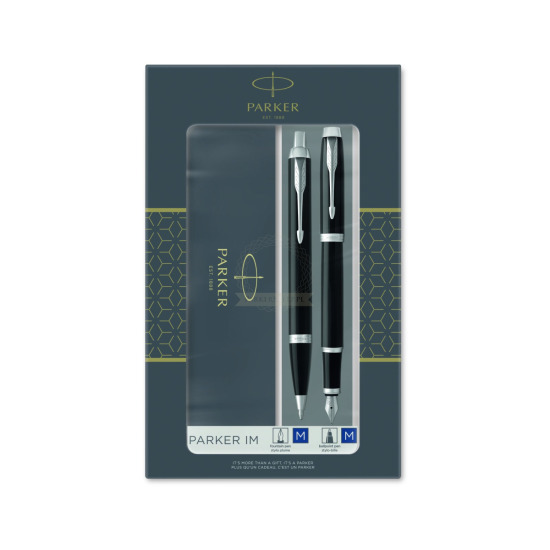 Parker IM Black CT Penna Stilografica + Penna Pen in a Gift Box
