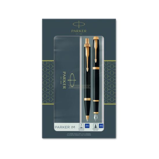 Parker IM Black GT Fountain Pen + Ballpoint Pen in a Gift Box