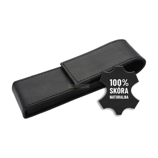 Natural leather Case for 1 OR 2 pens - black