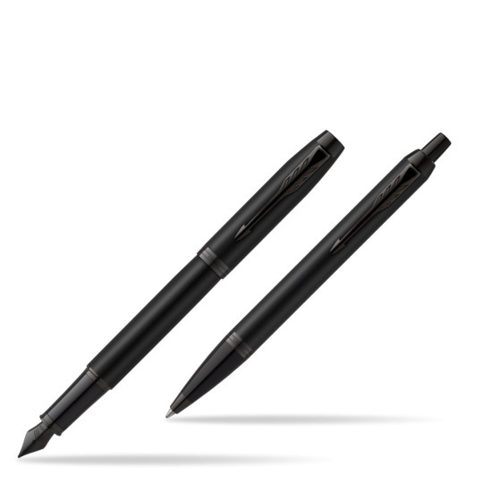 Parker IM Achromatic Black Pluma estilográficas + Bolígrafo in a Gift Box