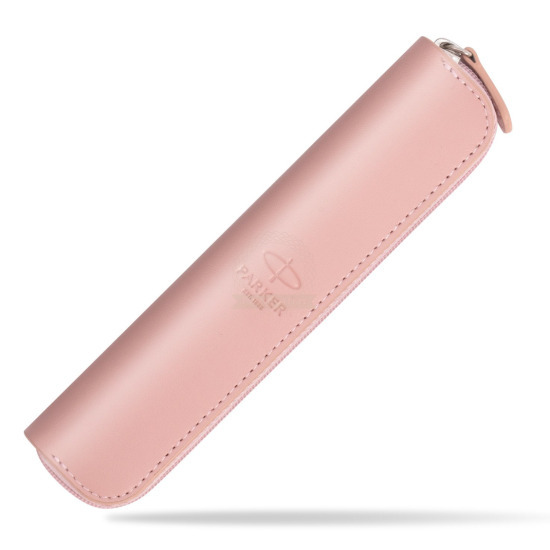 Parker leather case for a single product in pink colour