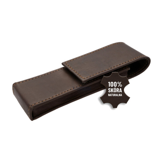Natural leather Case for 1 or 2 pens - brown