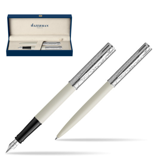 Waterman Fountain Pen + Ballpoint Pen Allure Deluxe White