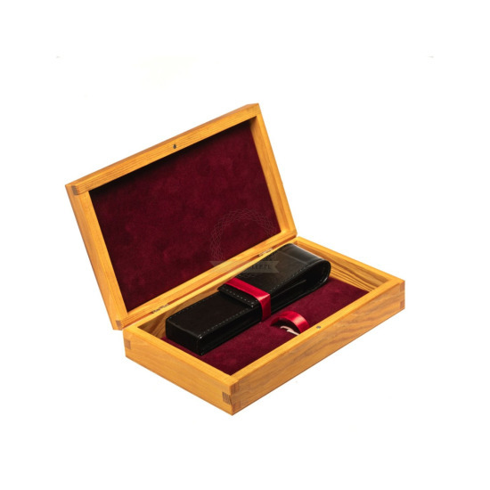 Wooden box Honey Double Bordo