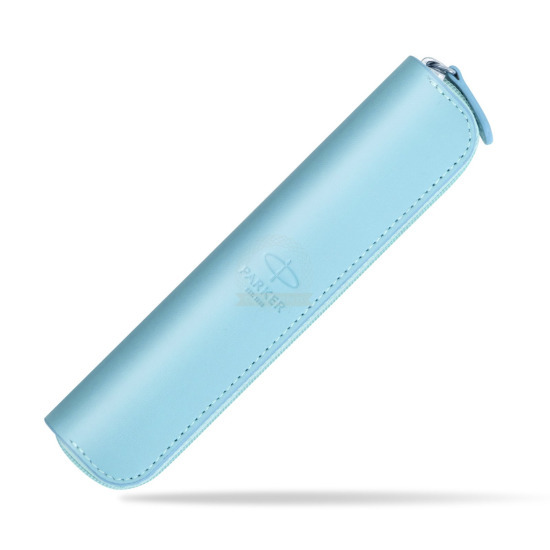 Parker leather case for a single product in blue colour