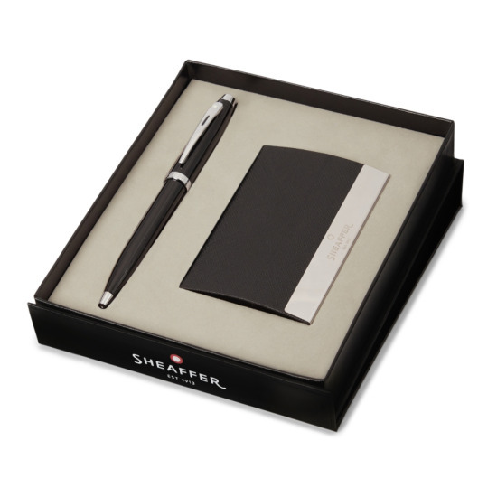 Sheaffer 100 Black CT - Gift Set with business card holders