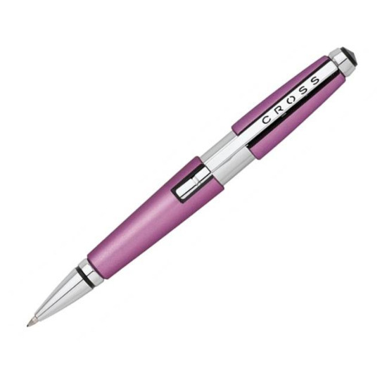 Penna Rollerball Cross Edge Rosa, parti cromate