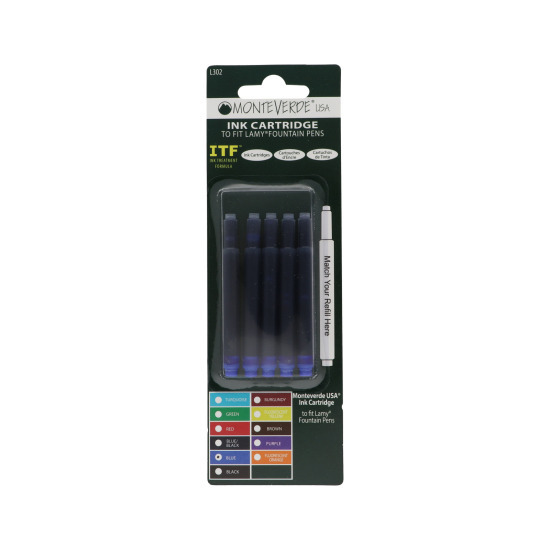 Monteverde Blue Cartidge 5 pcs - fit to Lamy