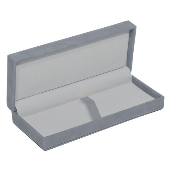 Gray suede gift box