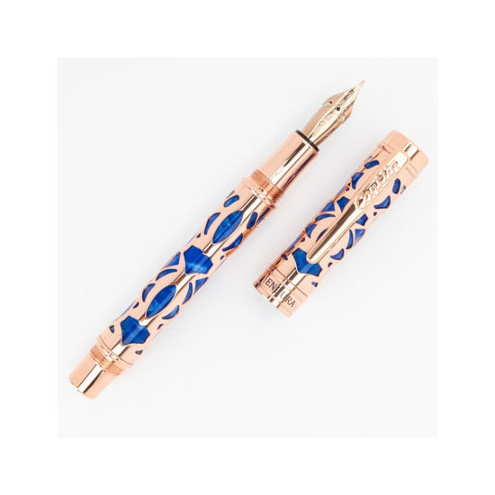 Conklin Endura Deco Crest Blue Fountain Pen