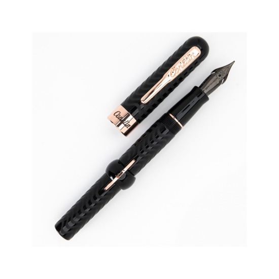 Mark Twain Conklin Crescent Filler Black Chase Fountain Pen