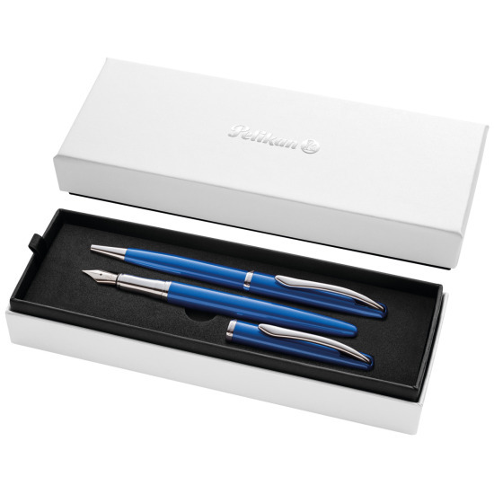 Pelikan Jazz Noble Elegance Saphire Fountain pen + Ballpen Set