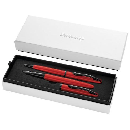 Pelikan Jazz Noble Elegance Red Fountain pen + Ballpen Set