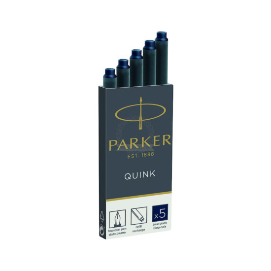 Parker Standard Blue/Black Ink Cartridges (5 pcs)
