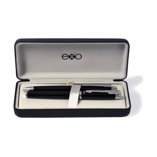 EXO Arier Black CT Fountain pen + ballpen gift set