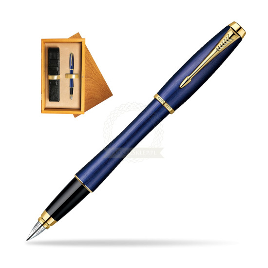 Parker Urban Premium Purple GT Fountain Pen in single wooden box Honey Single Ecru