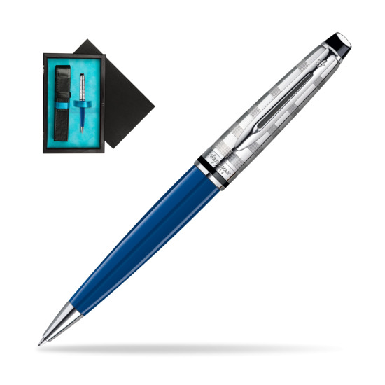 Waterman Expert Deluxe Blue Obsession Ballpoint Pen in single wooden box Black Single Turquoise