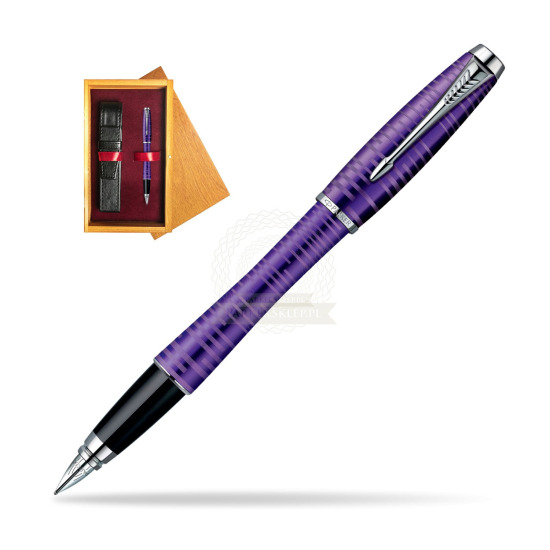 Parker Urban Premium Vacumatic Amethyst Pearl CT Penna Stilografica in single wooden box Honey Single Maroon