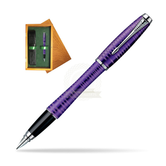 Parker Urban Premium Vacumatic Amethyst Pearl CT Penna Stilografica in single wooden box Honey Single Green