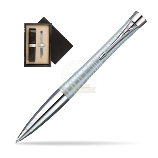 Parker Urban Premium Vacumatic Silver-Blue Pearl CT Ballpoint Pen in single wooden box Wenge Single Ecru