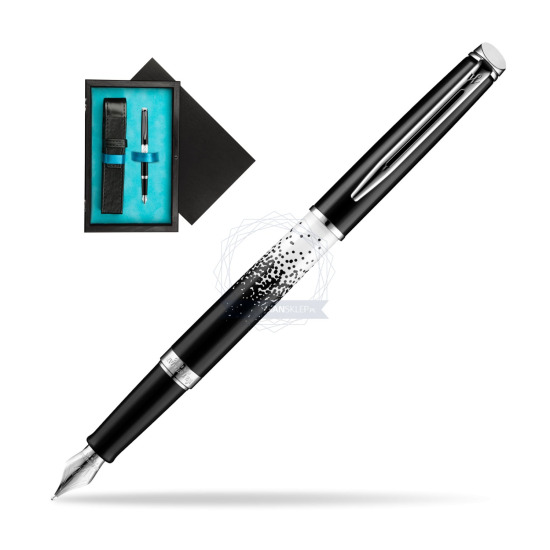 Waterman Hemisphere Ombres & Lumieres CT Fountain pen in single wooden box Black Single Turquoise