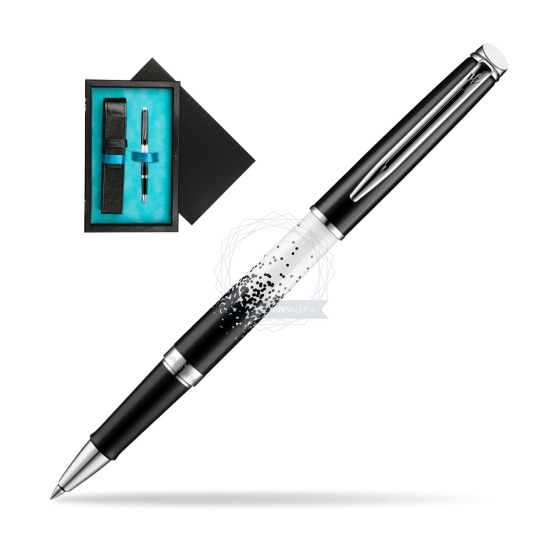 Waterman Hemisphere Ombres & Lumieres CT ROLLER BALL in single wooden box Black Single Turquoise