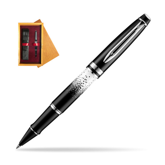 Waterman Expert Deluxe Ombres & Lumieres CT RollerPenna a Sfera in single wooden box Honey Single Maroon