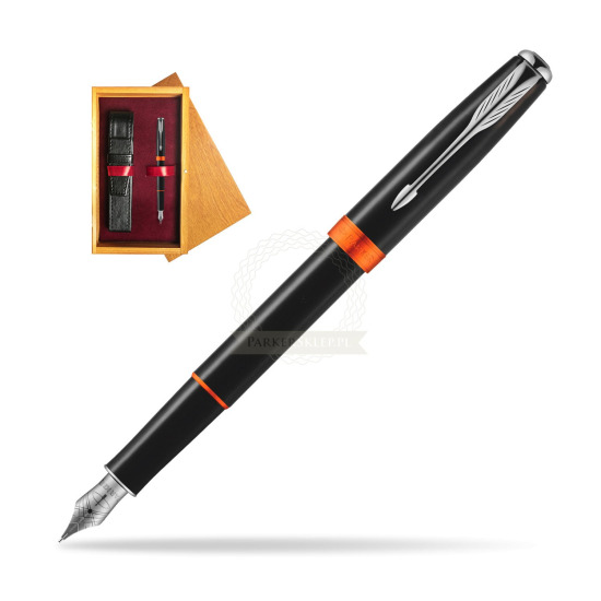 Parker Sonnet Subtle Big Red CT Penna Stilografica in single wooden box Honey Single Maroon