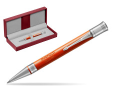 Parker Duofold Classic Big Red Vintage CT Ballpoint Pen in the red leather box