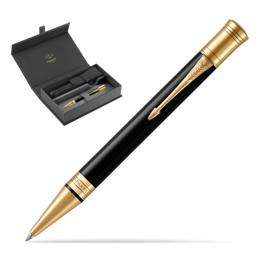 Parker Duofold Classic Black GT Ballpoint Pen in original Parker box, closed case