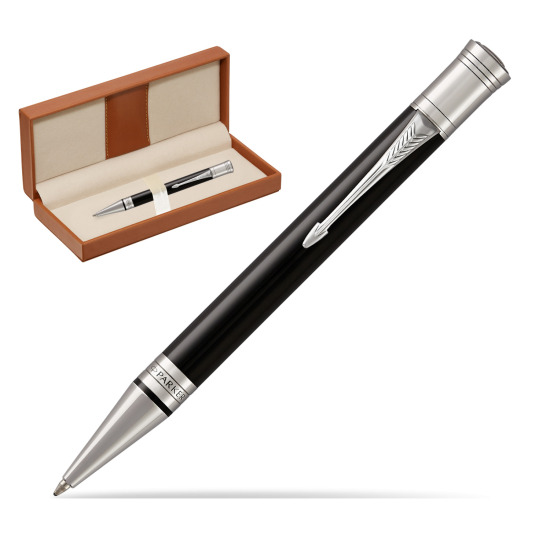 Parker Duofold Classic Black CT Ballpoint Pen  in classic box brown