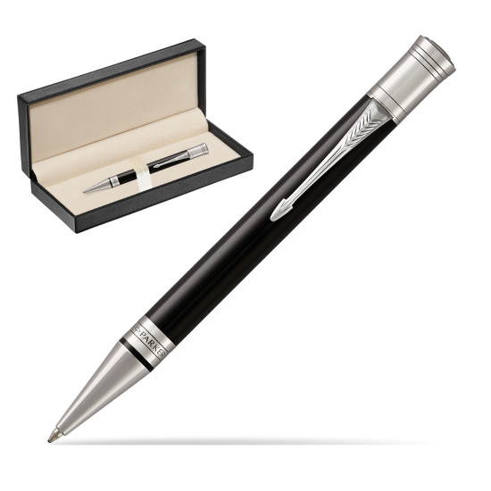 Parker Duofold Classic Black CT Ballpoint Pen in classic box pure black