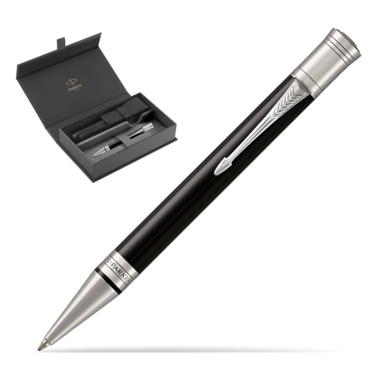 Parker Duofold Classic Black CT Ballpoint Pen in original Parker box, closed case