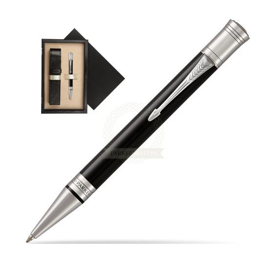 Parker Duofold Classic Black CT Ballpoint Pen in single wooden box Wenge Single Ecru