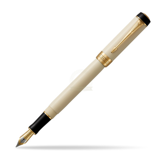 Parker Duofold Classic Ivory & Black International GT Penna Stilografica