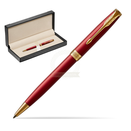 Parker Sonnet Intense Red Lacquer GT Penna a Sfera in classic box black
