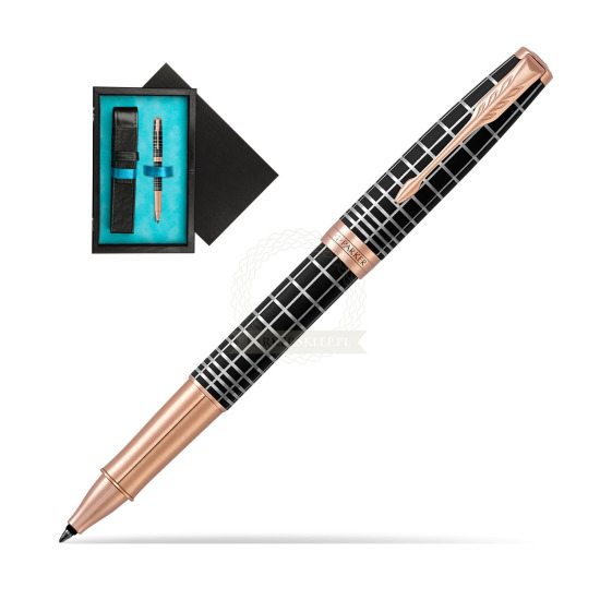 Parker Sonnet Brown PGT Rollerball Pen in single wooden box Black Single Turquoise