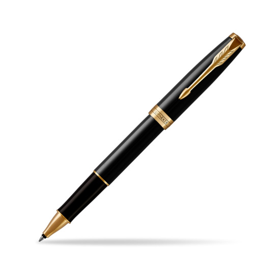 Parker Sonnet Black Lacquer GT Penna Rollerball